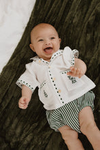 Load image into Gallery viewer, Kid&#39;s Embroidered Christmas Button Down - Green