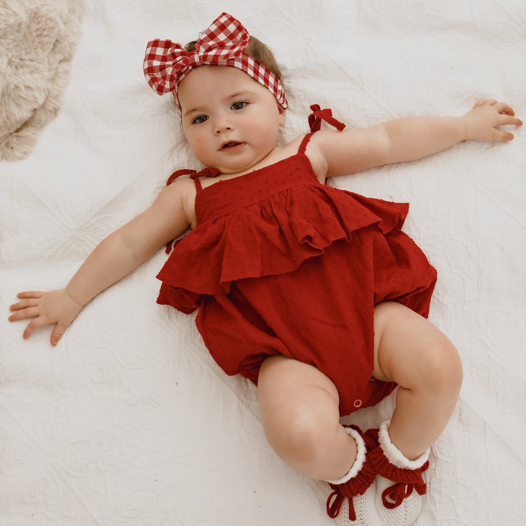 Scarlett Dobby Tie Romper