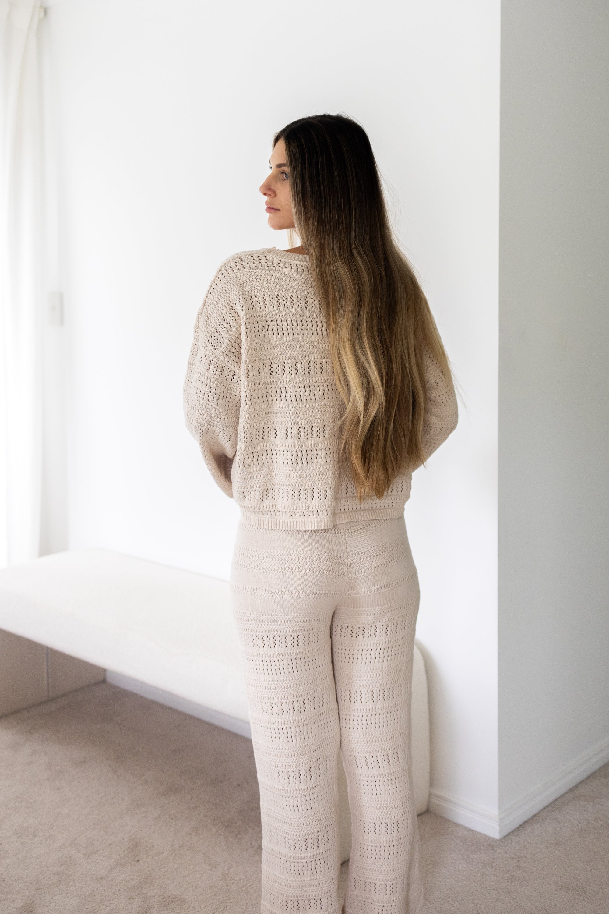 Ladies Knit Top - Vanilla Latte