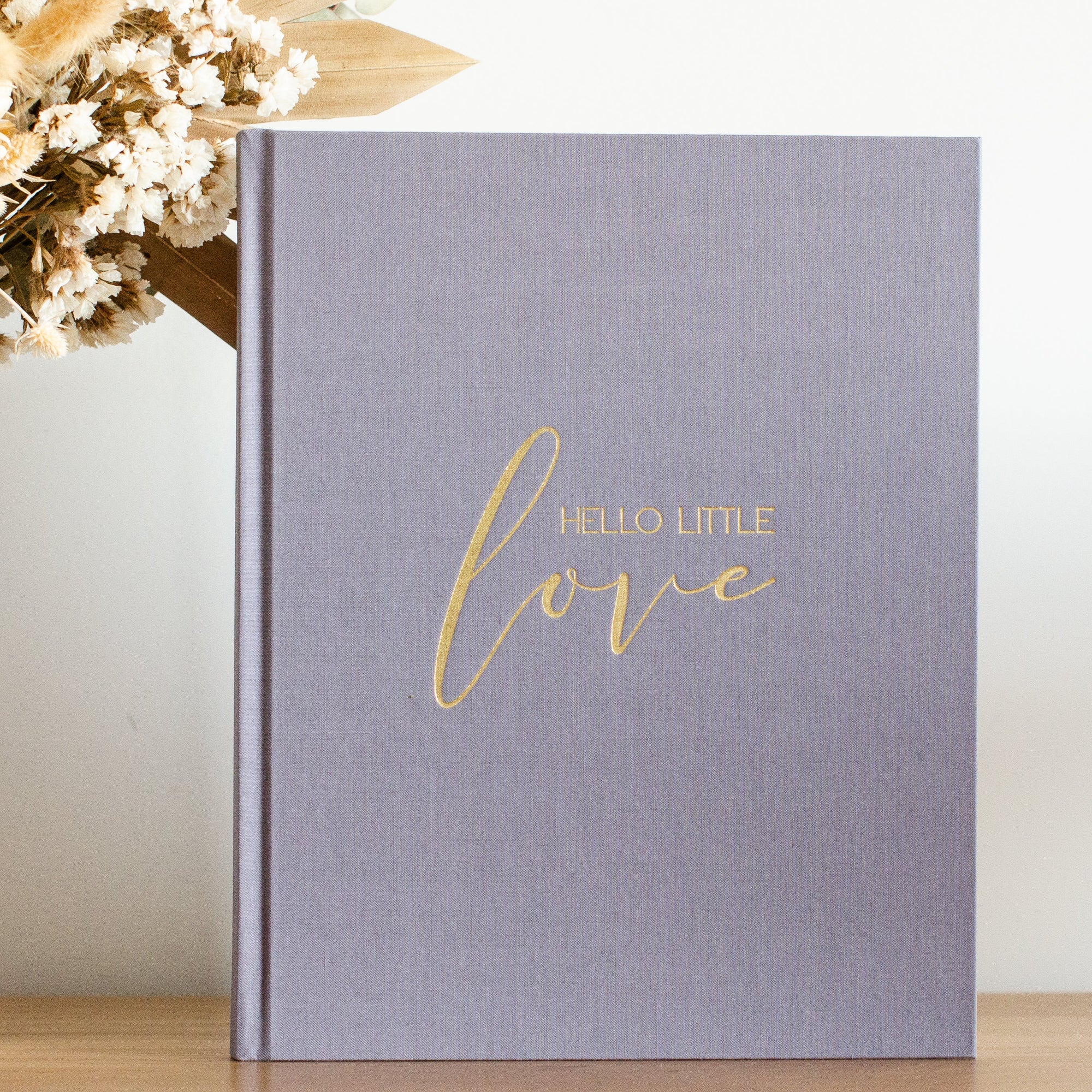 Hello Little Love - Baby Memory Book - Lux Grey