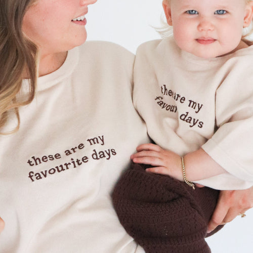 Kids 'Favourite Days' Tee - Vanilla Latte