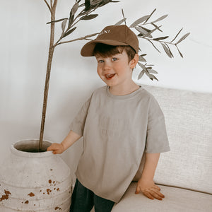Kid's 'Mini Club' Oversized Tee - Sea Salt