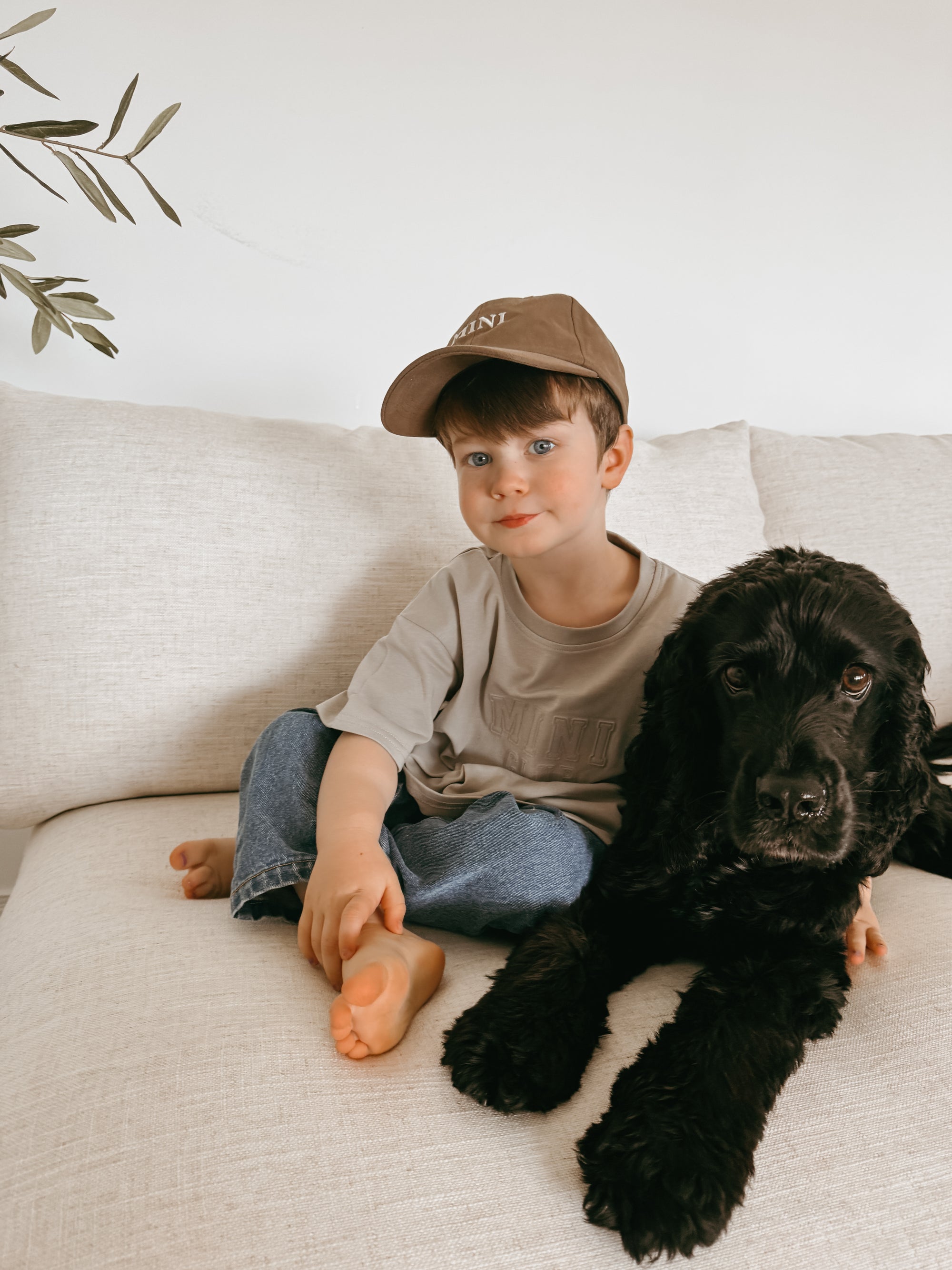 Kids 'Mini Club' Oversized Tee - Sea Salt
