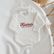 Load image into Gallery viewer, Personalised &#39;First Christmas&#39; Chunky Knit Romper