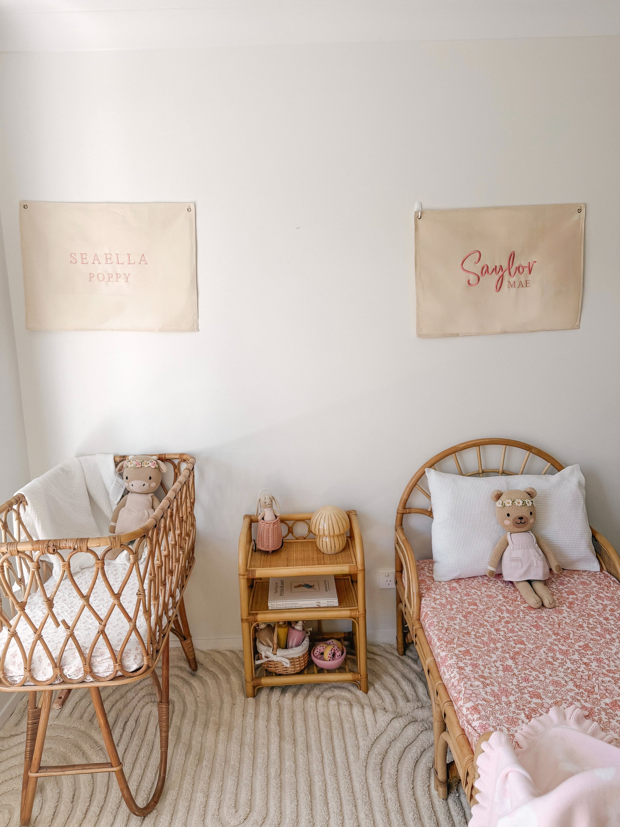 Custom Canvas Name Banner - Embroidered Text