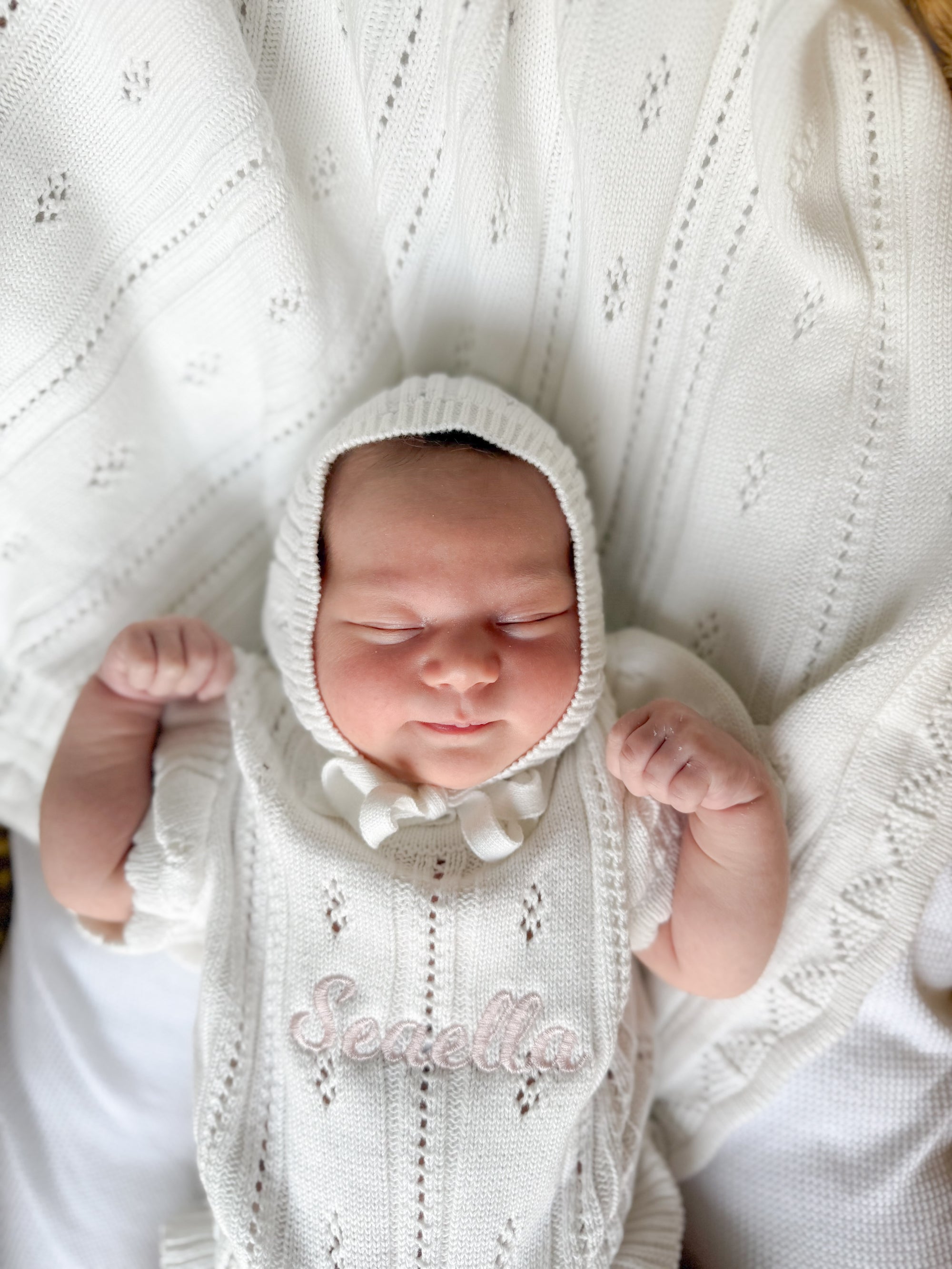 Margot Knit Bonnet - Milk - PRE ORDER - Est. Dispatch End of July