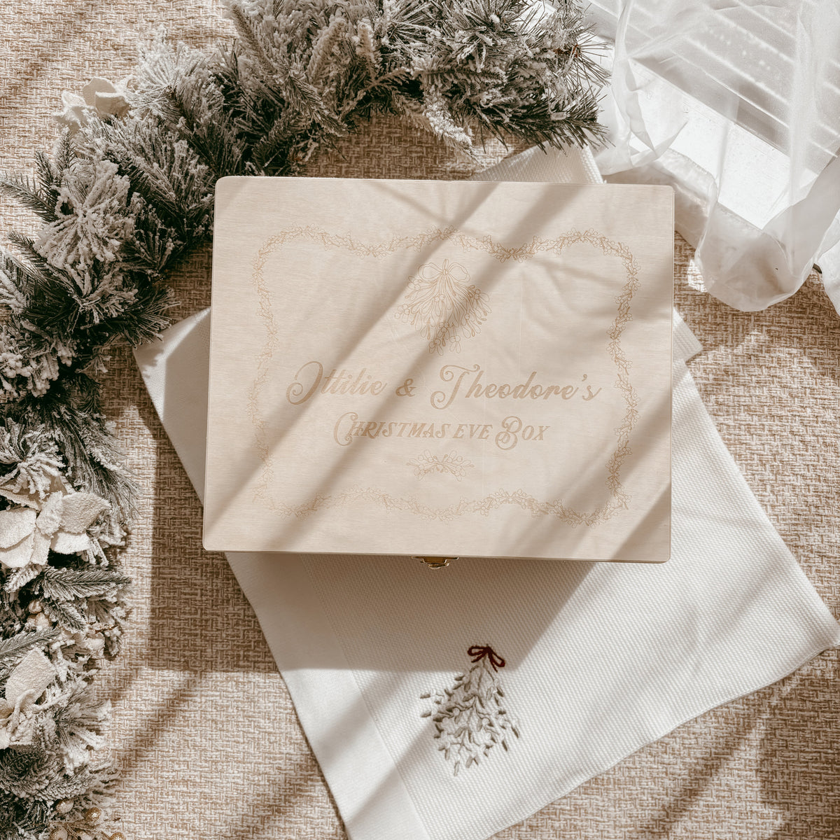 Wooden Personalised Christmas Keepsake Box