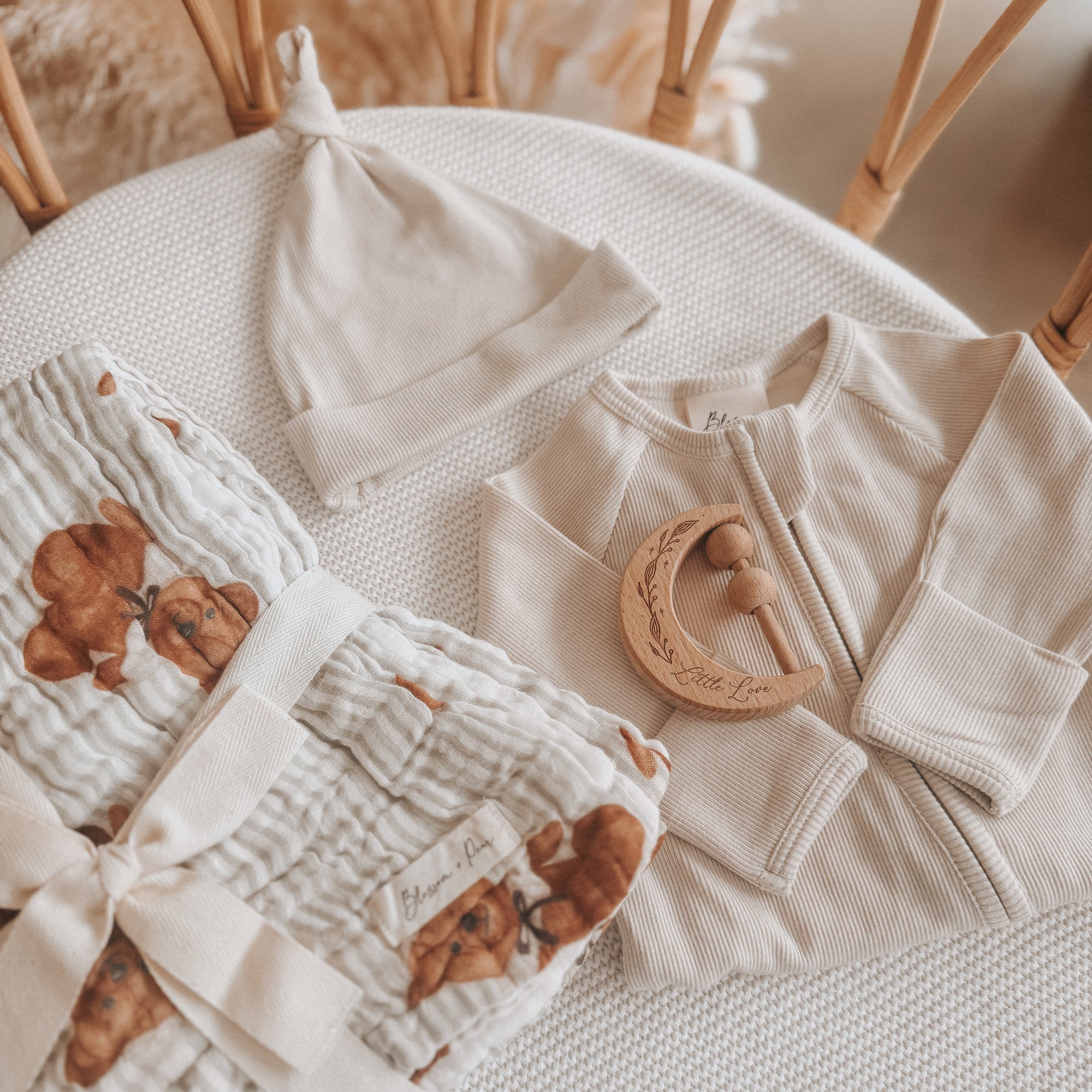 Vanilla Bean Baby Gift Bundle - Rattle