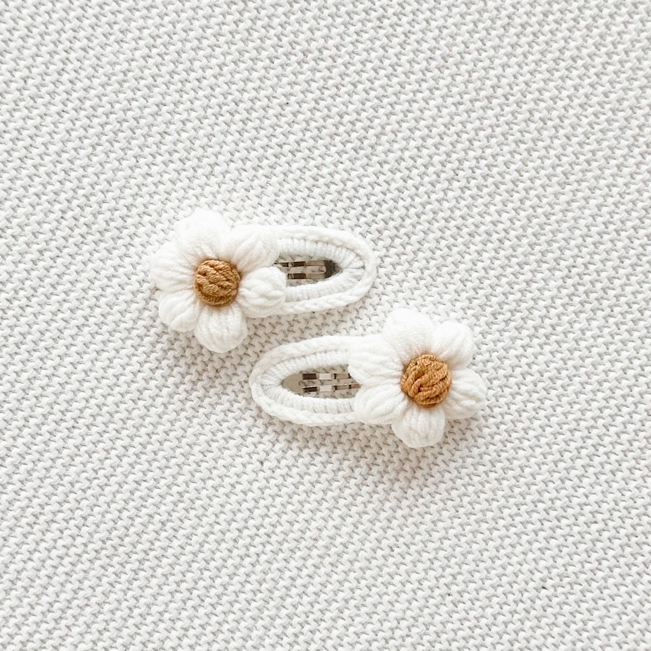 Daisy Crochet Hair Clip - Set of 2