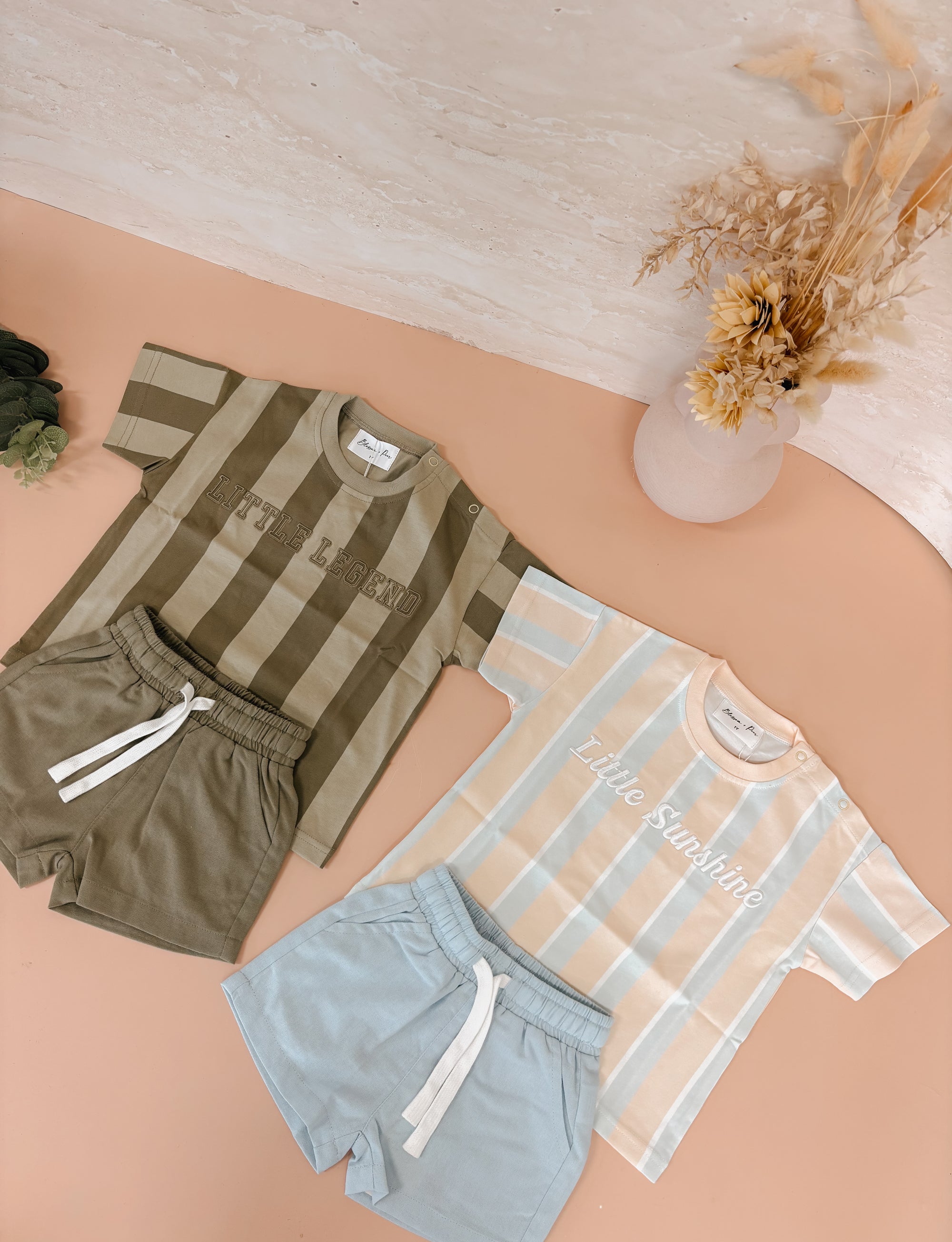 Kids Drawstring Shorts - Olive
