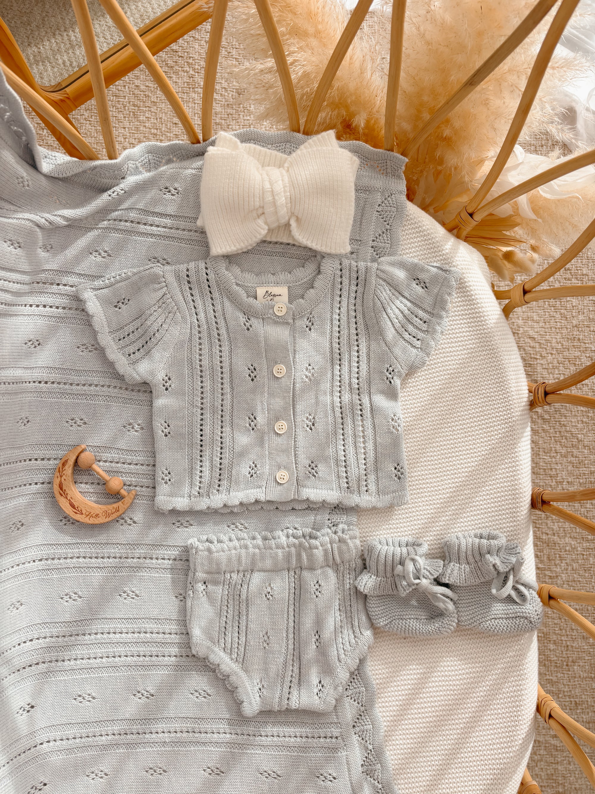 Margot Shortie Set - Powder Blue