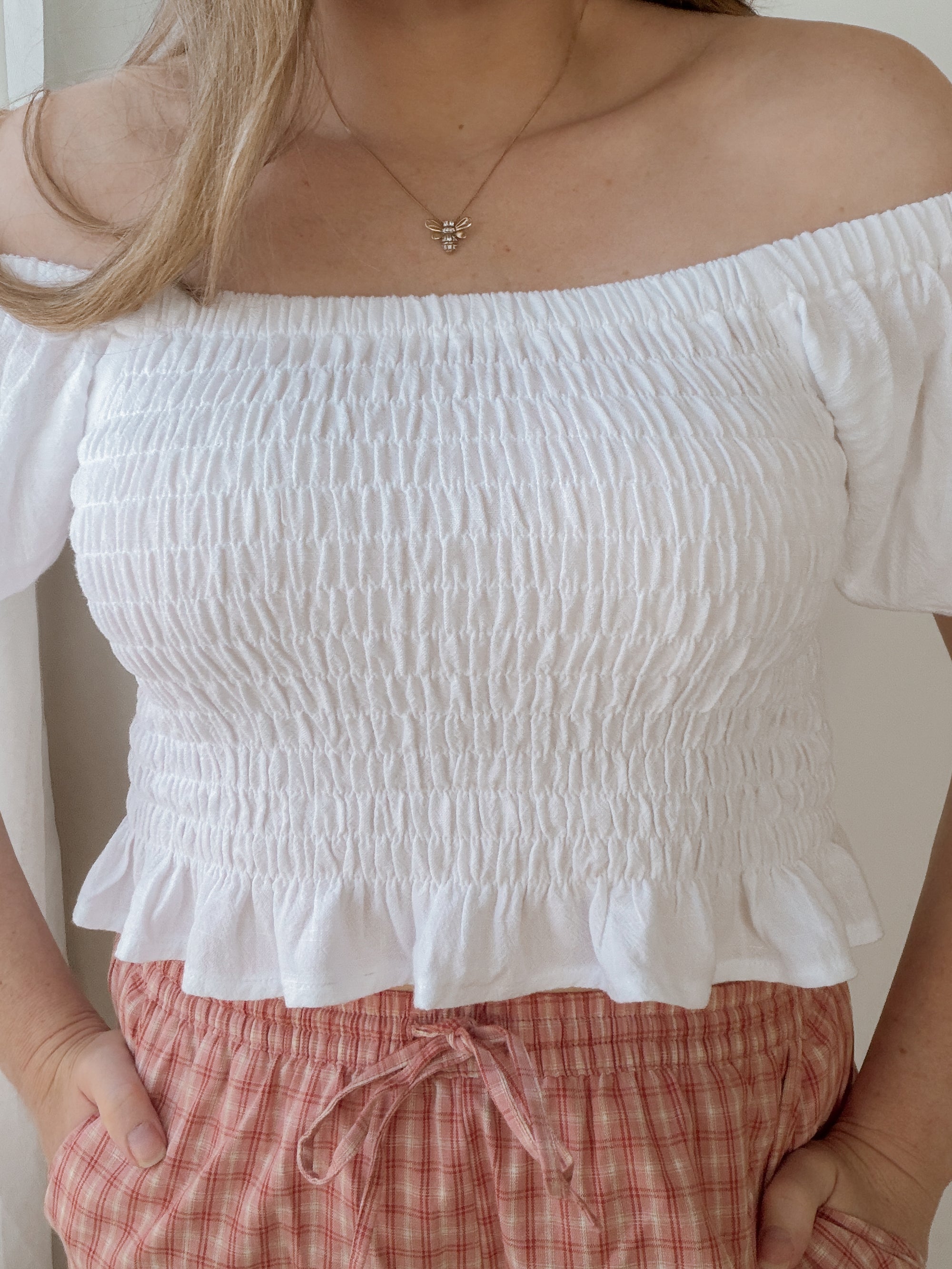 Ladies Poet Top - Cloud