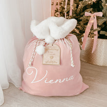 Load image into Gallery viewer, Personalised Holiday Santa Sack (New) - Blush - PRE ORDER - Est. Dispatch Mid November