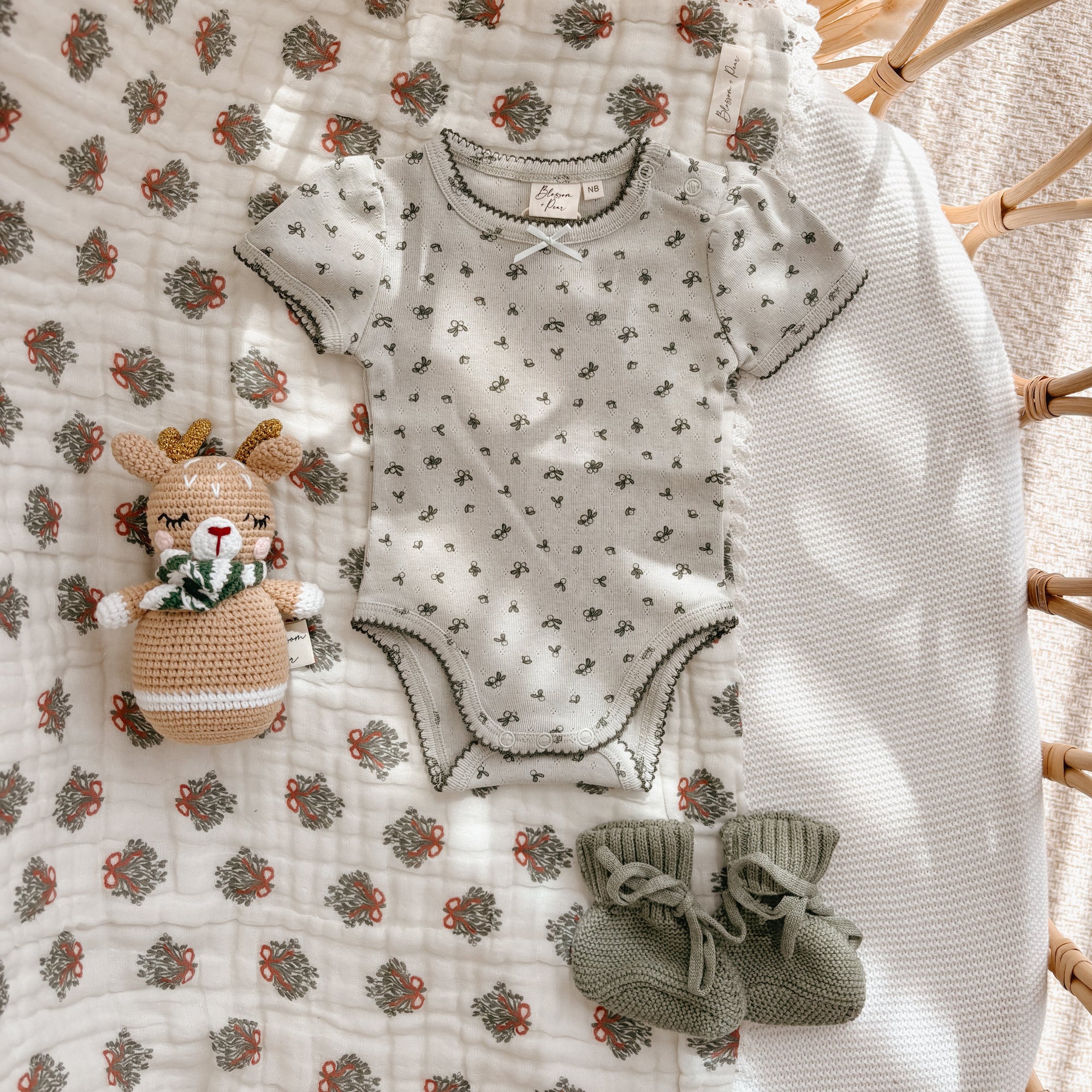 Pointelle Short Sleeve Romper