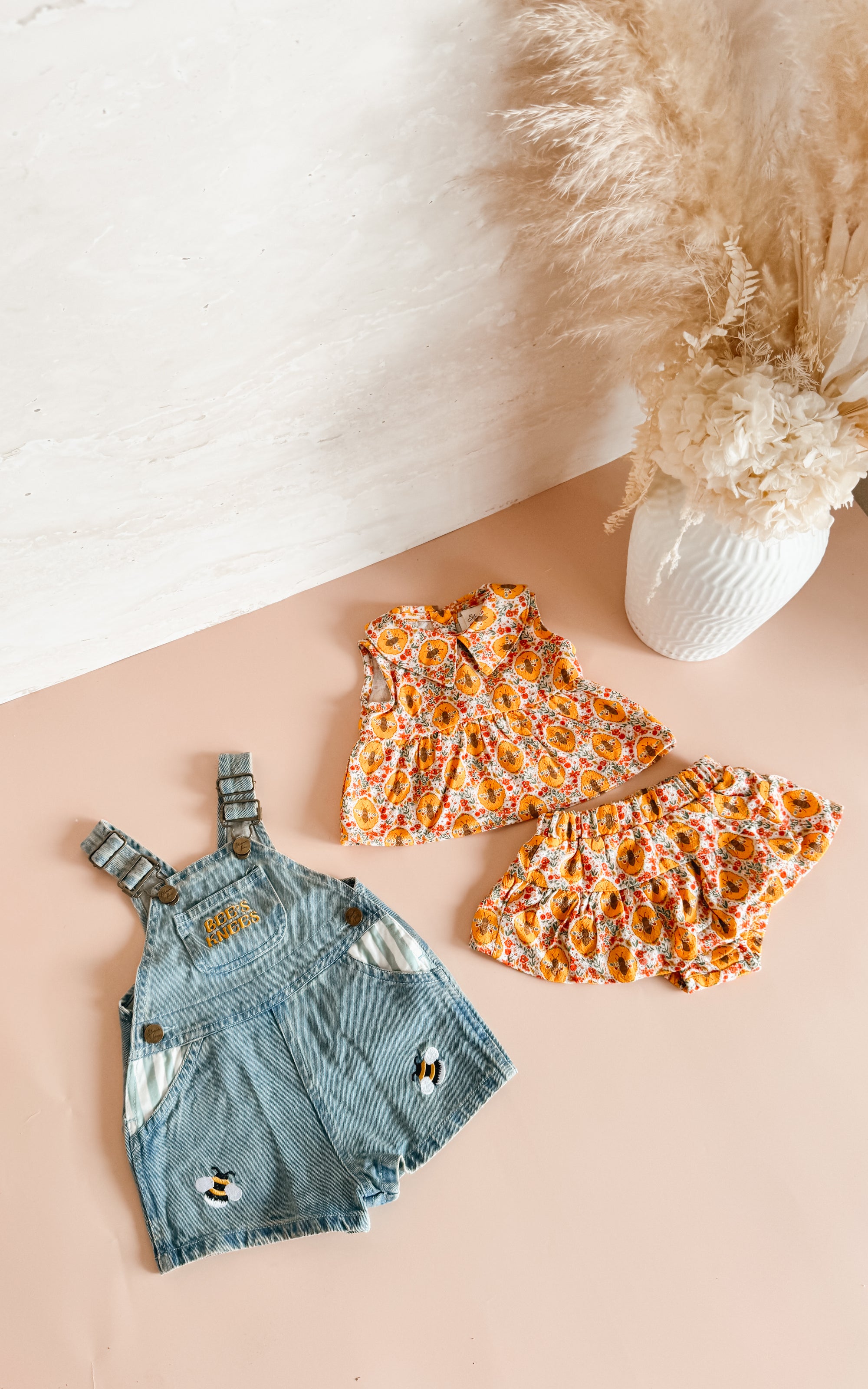 Bee’s Knees Denim Shortalls
