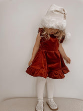 Load image into Gallery viewer, Burgundy Corduroy Christmas Dress (2024 Design)