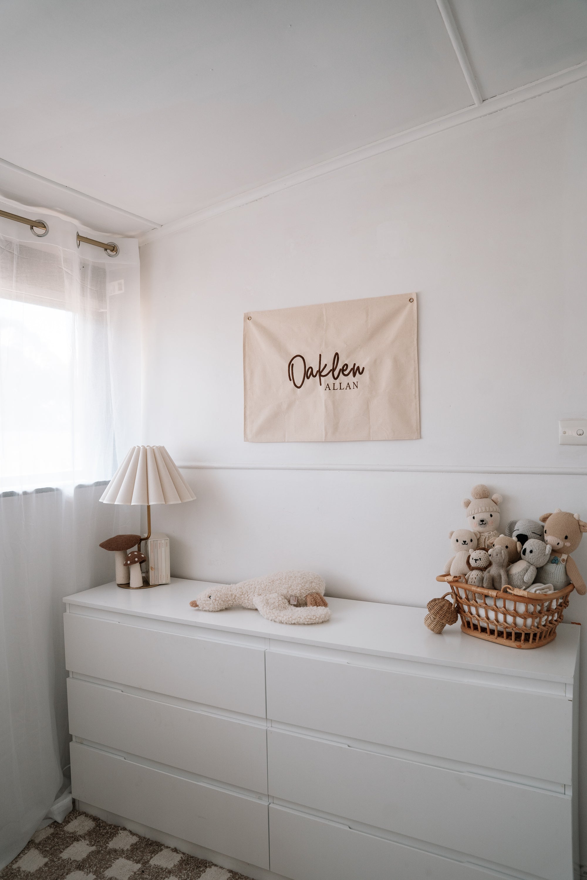 Custom Canvas Name Banner - Embroidered Text