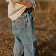 Load image into Gallery viewer, 'Little Love Club' Denim Jeans - Yellow Embroidered