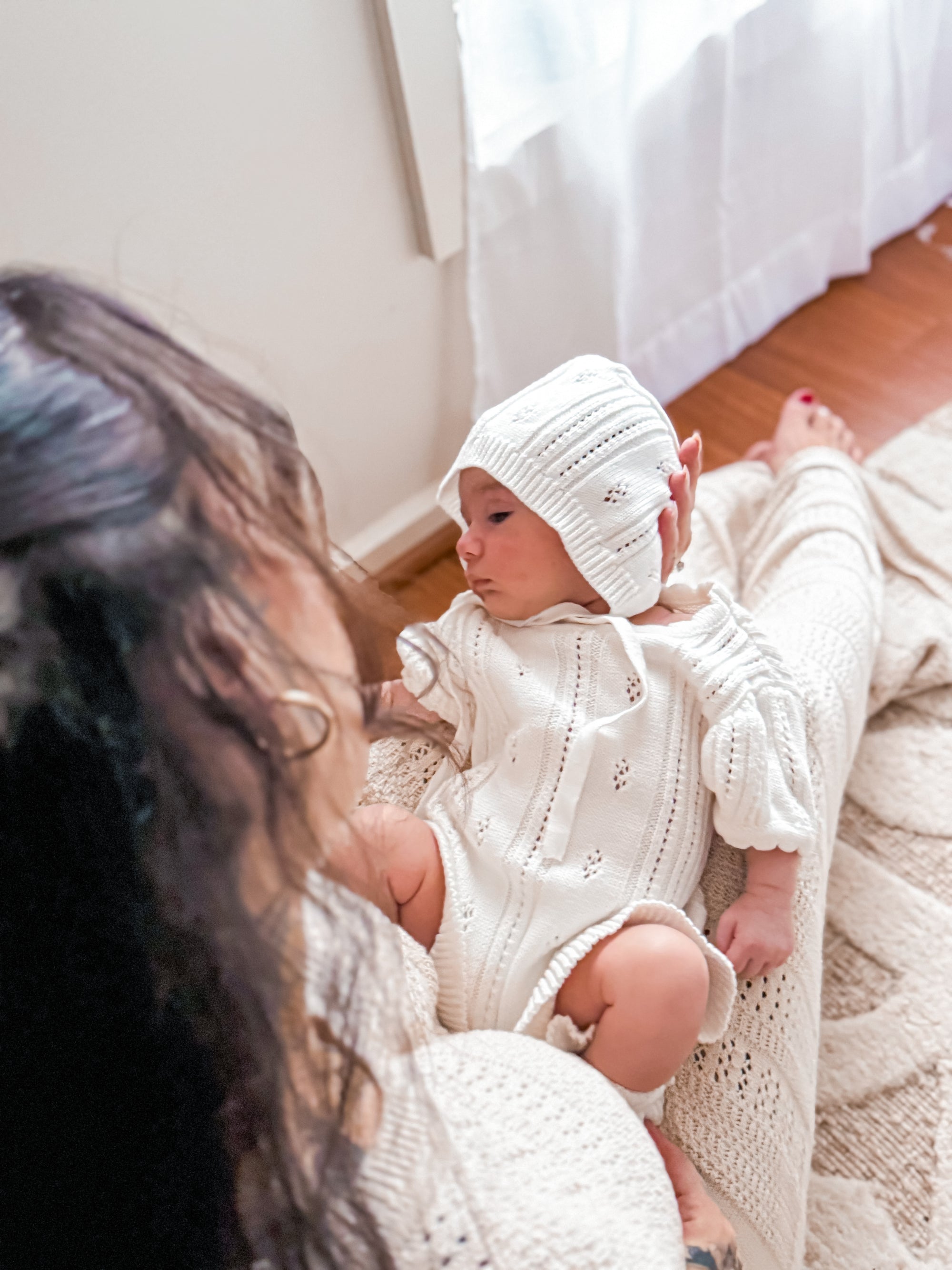 Margot Knit Bonnet - Milk - PRE ORDER - Est. Dispatch End of July