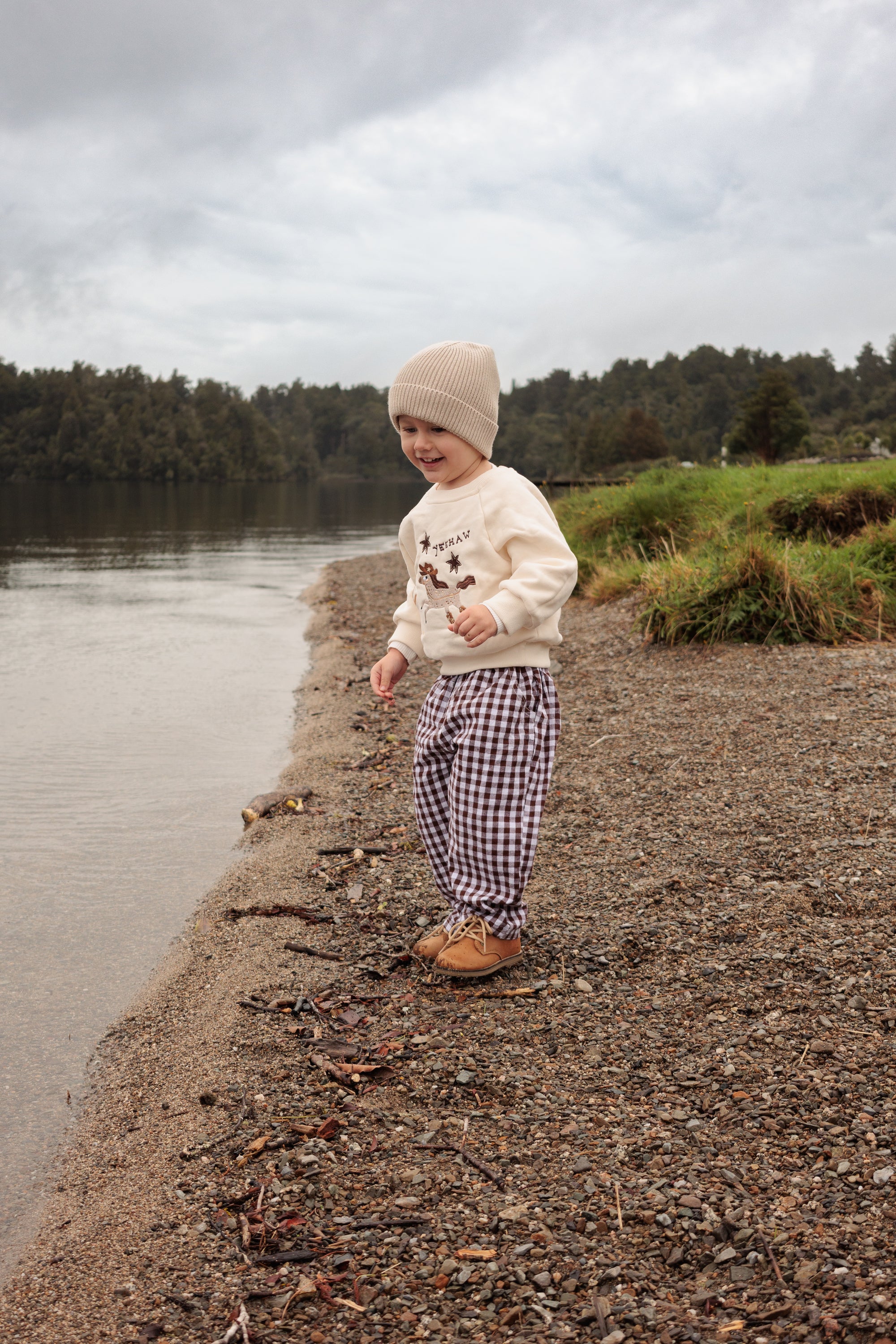 'Yeehaw' Crew Sweater - Sand