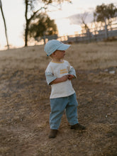 Load image into Gallery viewer, 'Little Love Club' Denim Jeans - Yellow Embroidered