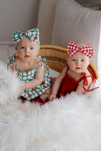 Load image into Gallery viewer, Scarlett Dobby Tie Romper