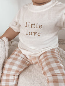 Bronze Embroidered 'Little Love' Tee
