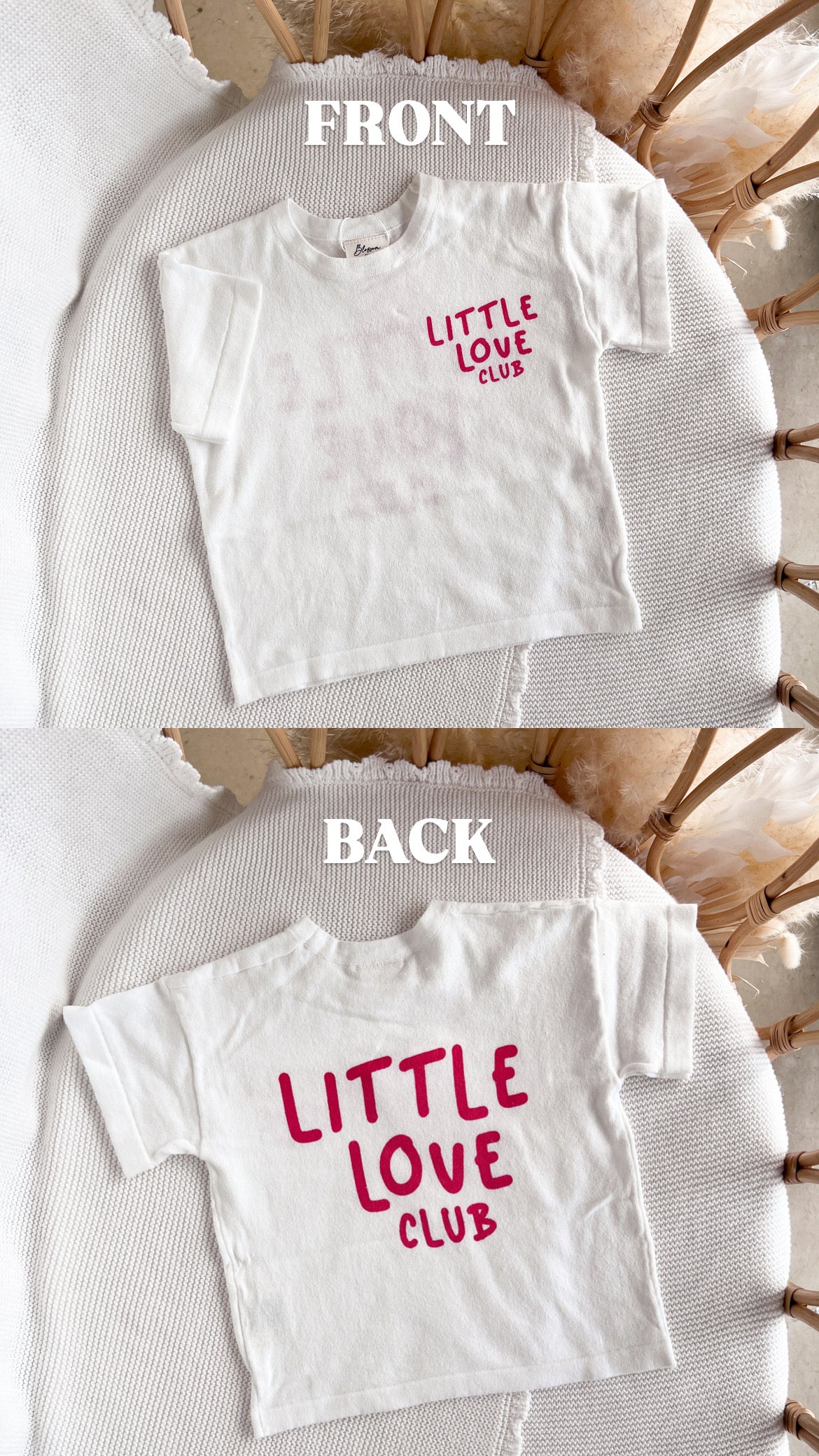'Little Love Club' Tee - White &amp; Red