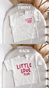 'Little Love Club' Tee - White & Red