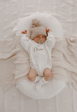 Load image into Gallery viewer, Personalised Long Sleeve Bubble Romper - Milk