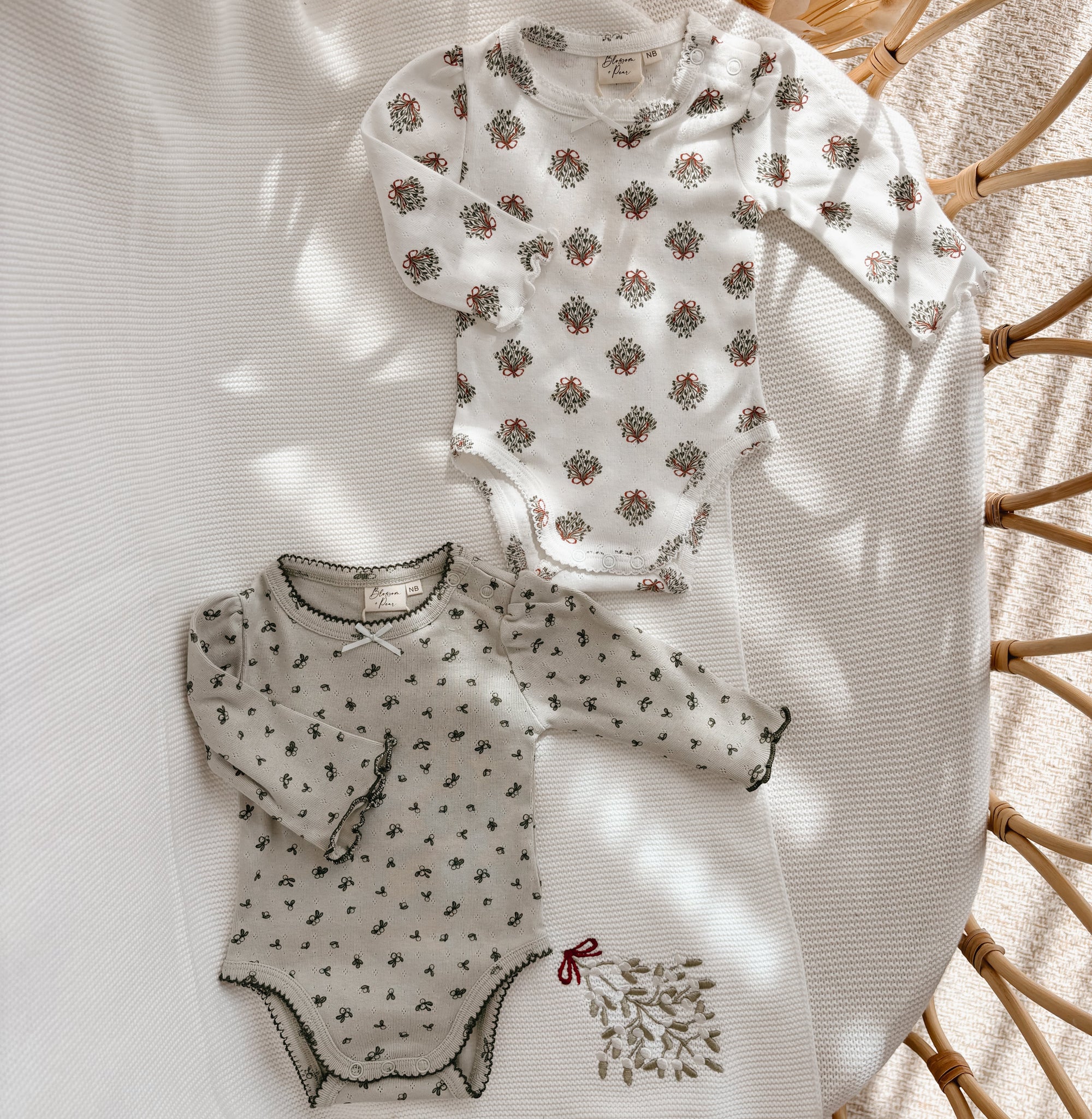 Pointelle Long Sleeve Romper