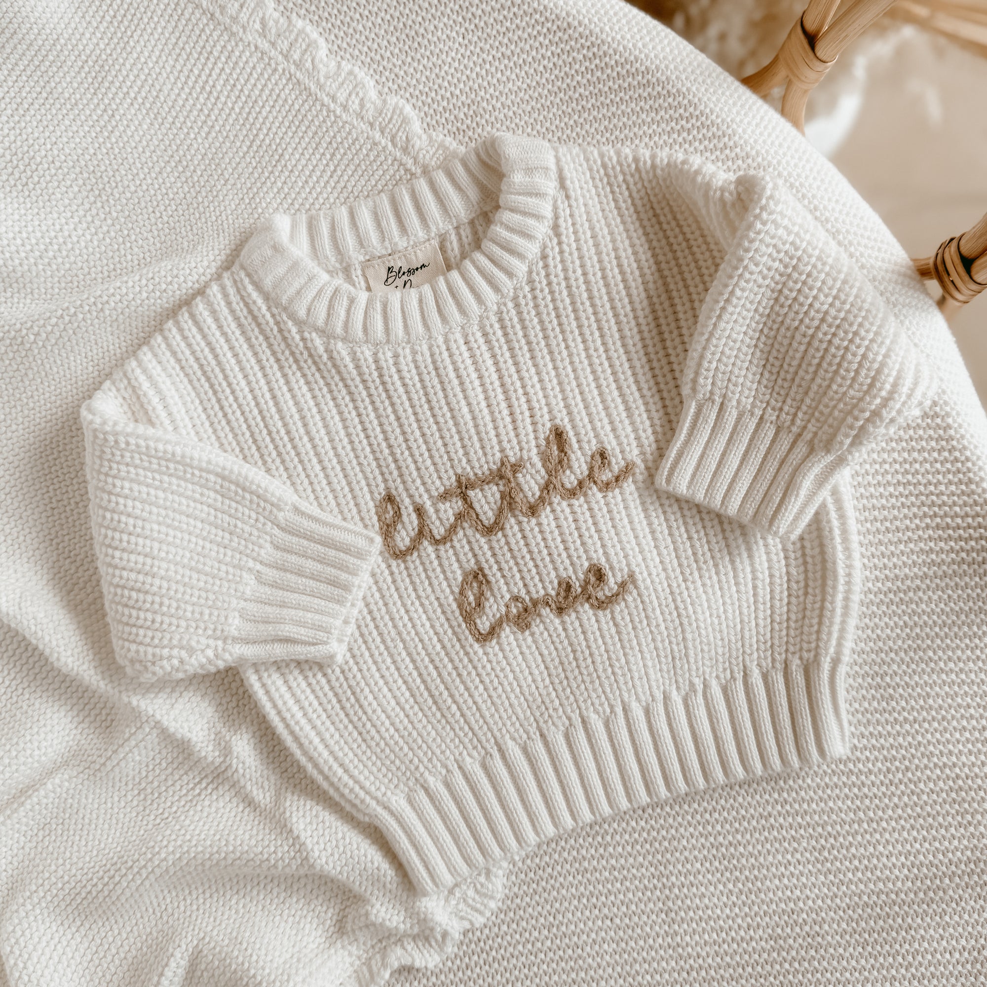 'Little Love' Mini Knit Sweater - Milk