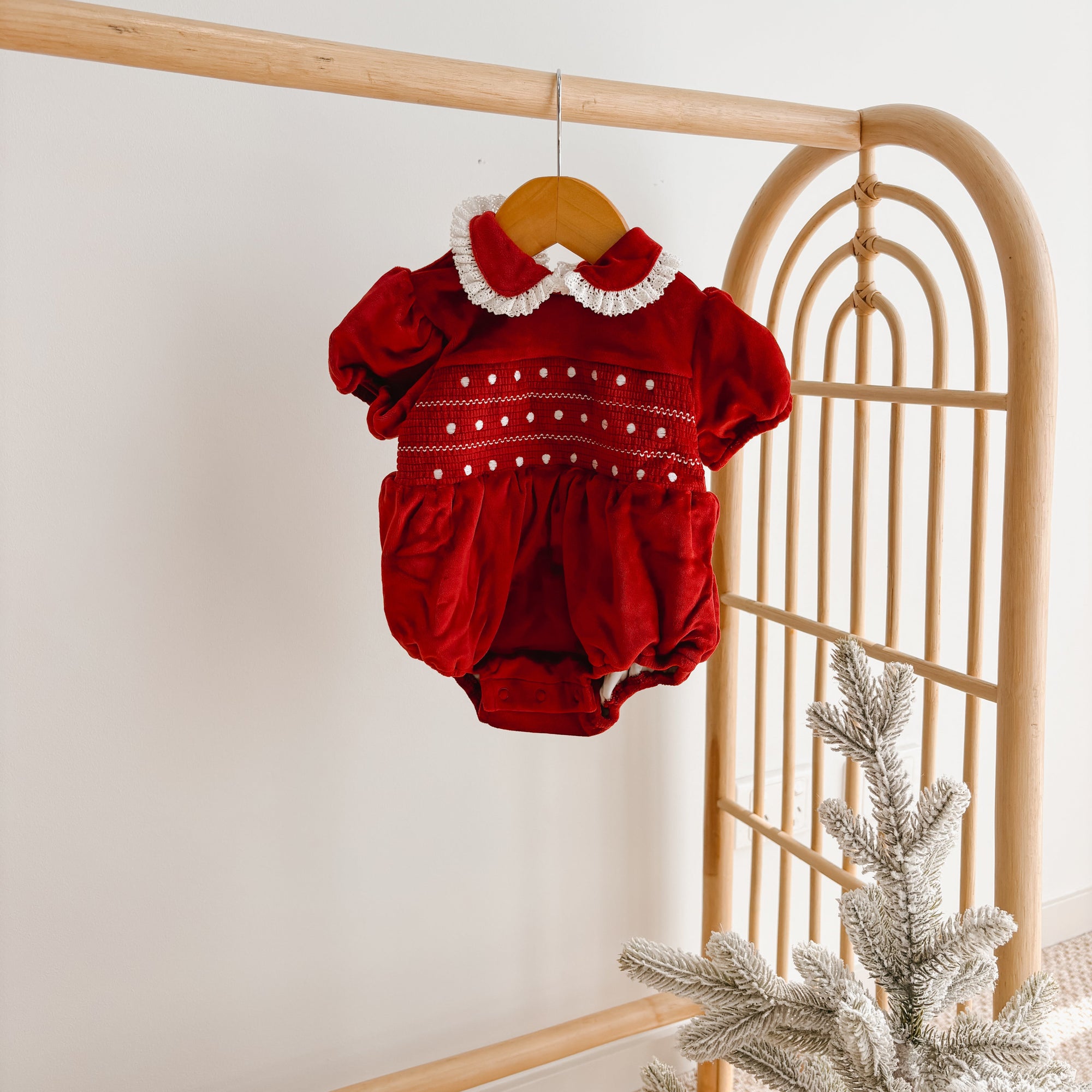 Velvet Frill Romper