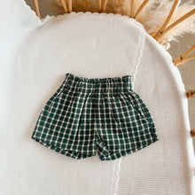 Load image into Gallery viewer, Kids Forest Checker Shorts