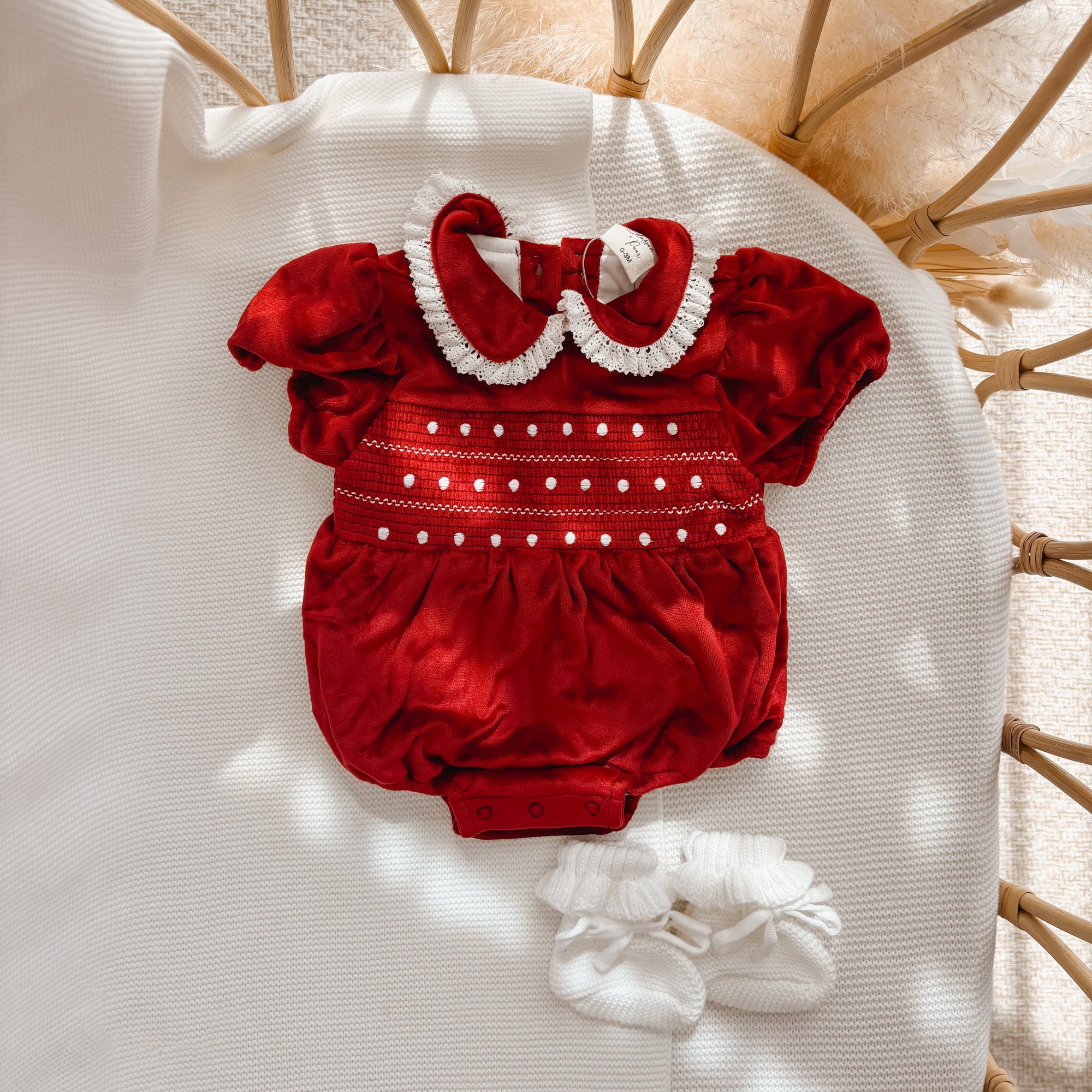 Velvet Frill Romper