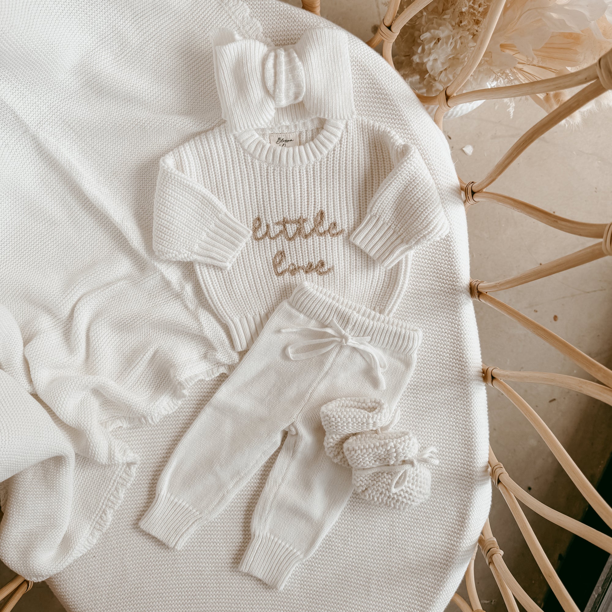 'Little Love' Mini Knit Sweater - Milk