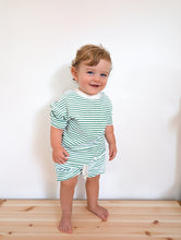 Load image into Gallery viewer, Kids Stripe Terry Set - Green