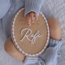 Load image into Gallery viewer, 'Hello World My Name Is' Oval Acrylic Plaque