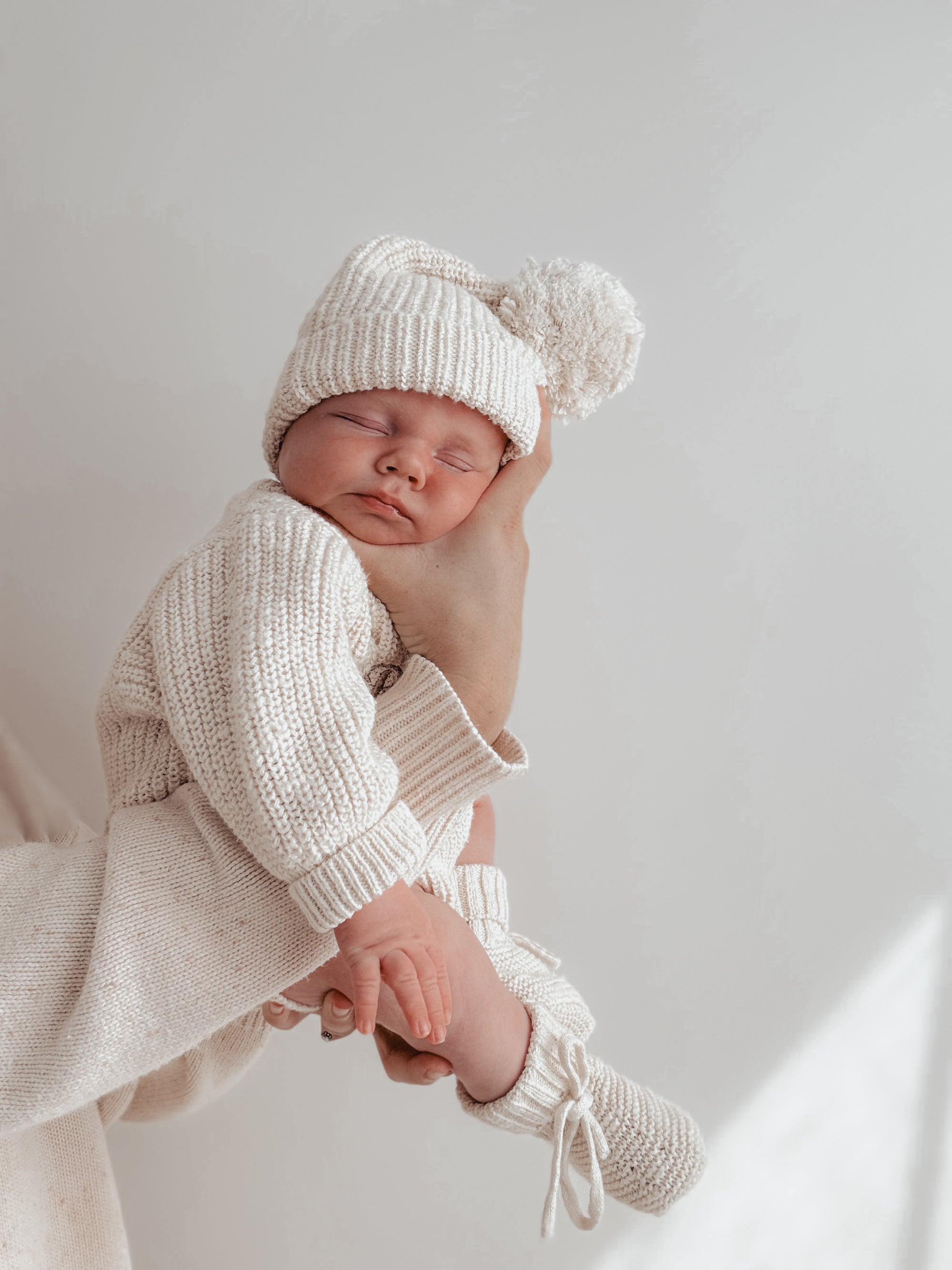 Honey Chunky Knit Romper &amp; Beanie Bundle