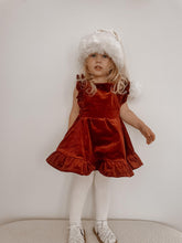 Load image into Gallery viewer, Burgundy Corduroy Christmas Dress (2024 Design)