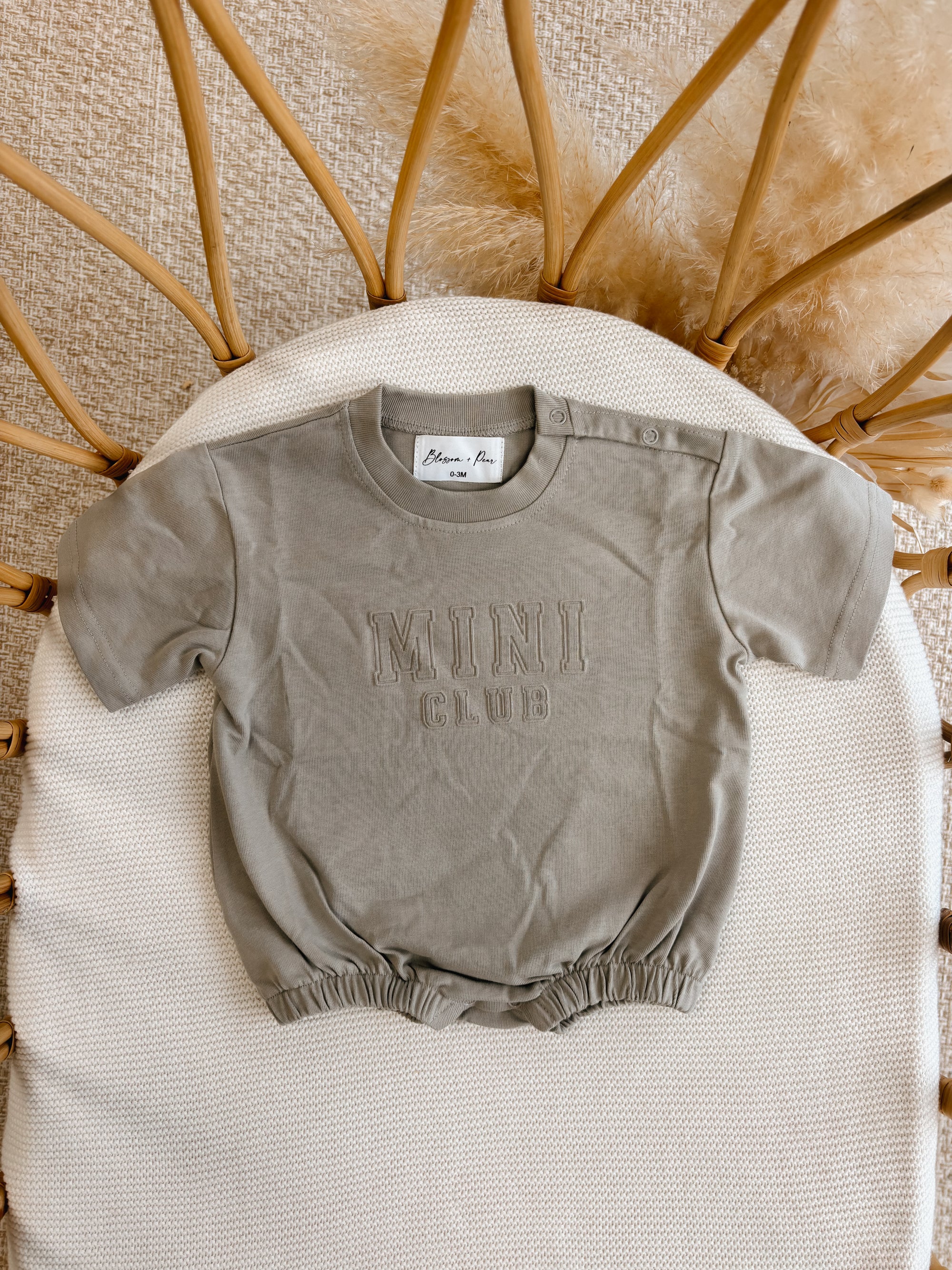 The 'Mini Club' Slouch Romper - Sea Salt