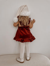 Load image into Gallery viewer, Burgundy Corduroy Christmas Dress (2024 Design)