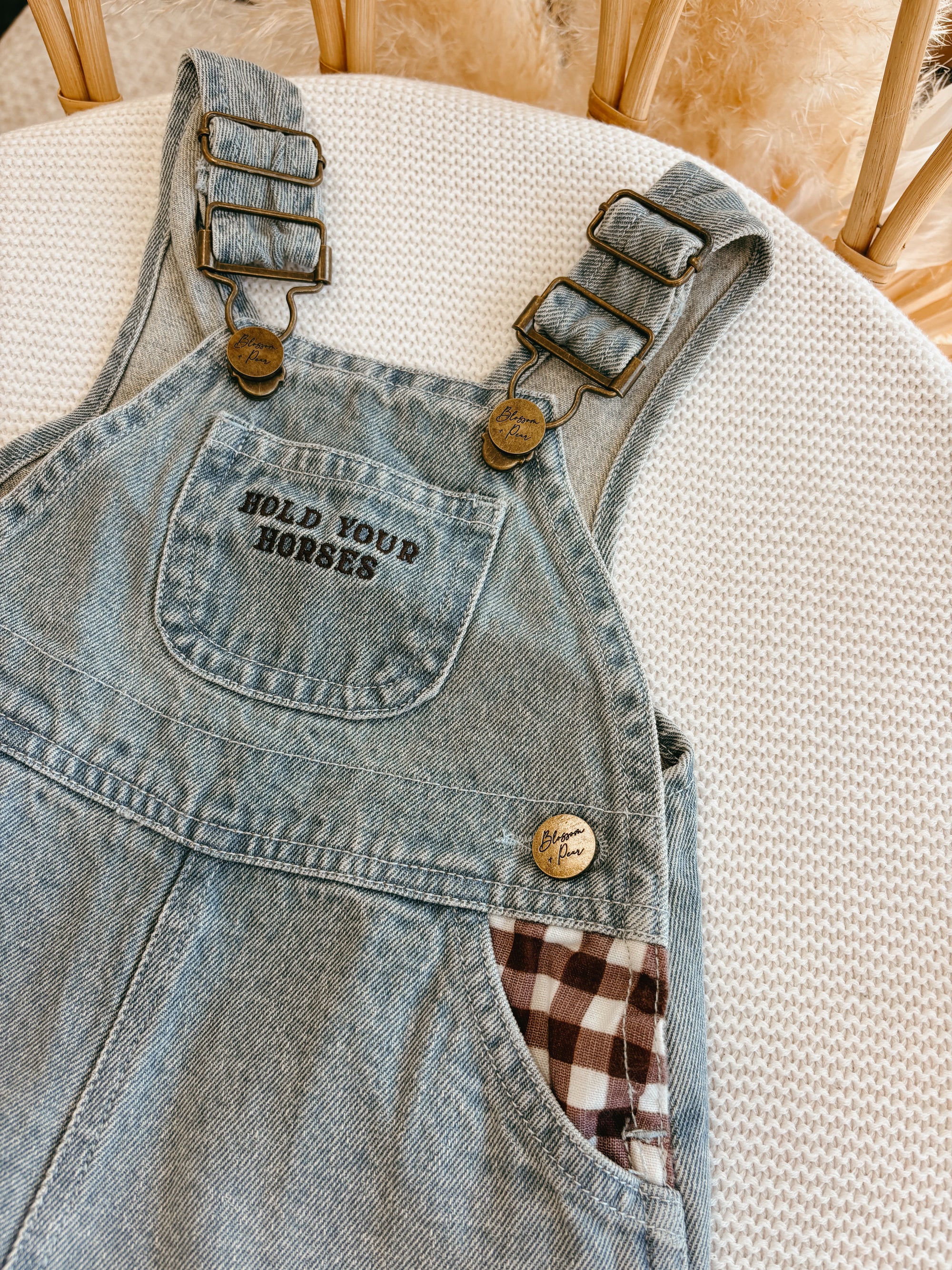 Hold Your Horses Denim Shortalls