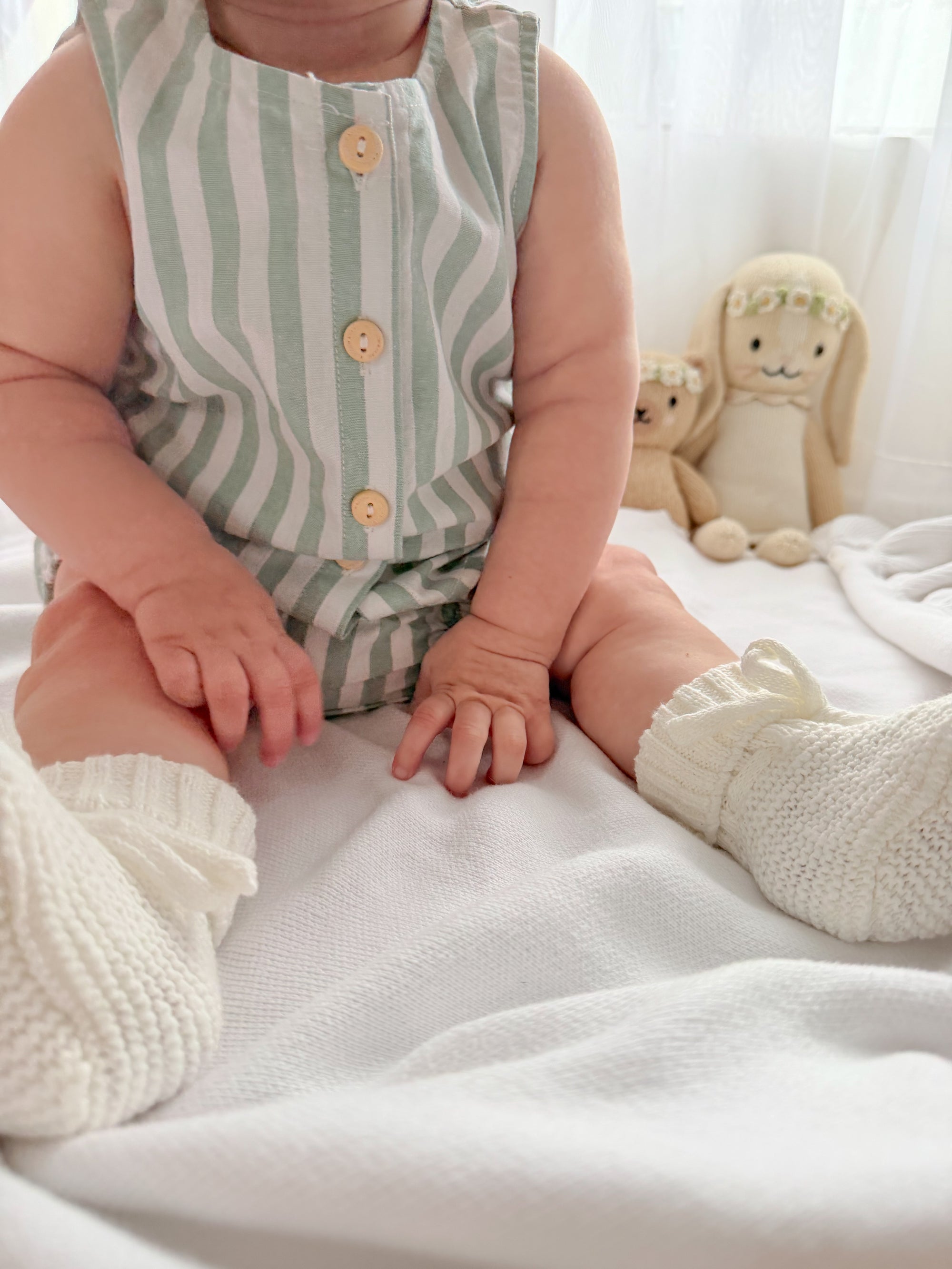 The Flax Bloomer - Sage Stripe