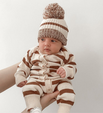 Load image into Gallery viewer, Cookie Long Sleeve Knit Romper &amp; Beanie Bundle