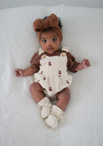 Corduroy Overalls - Teddy Bear