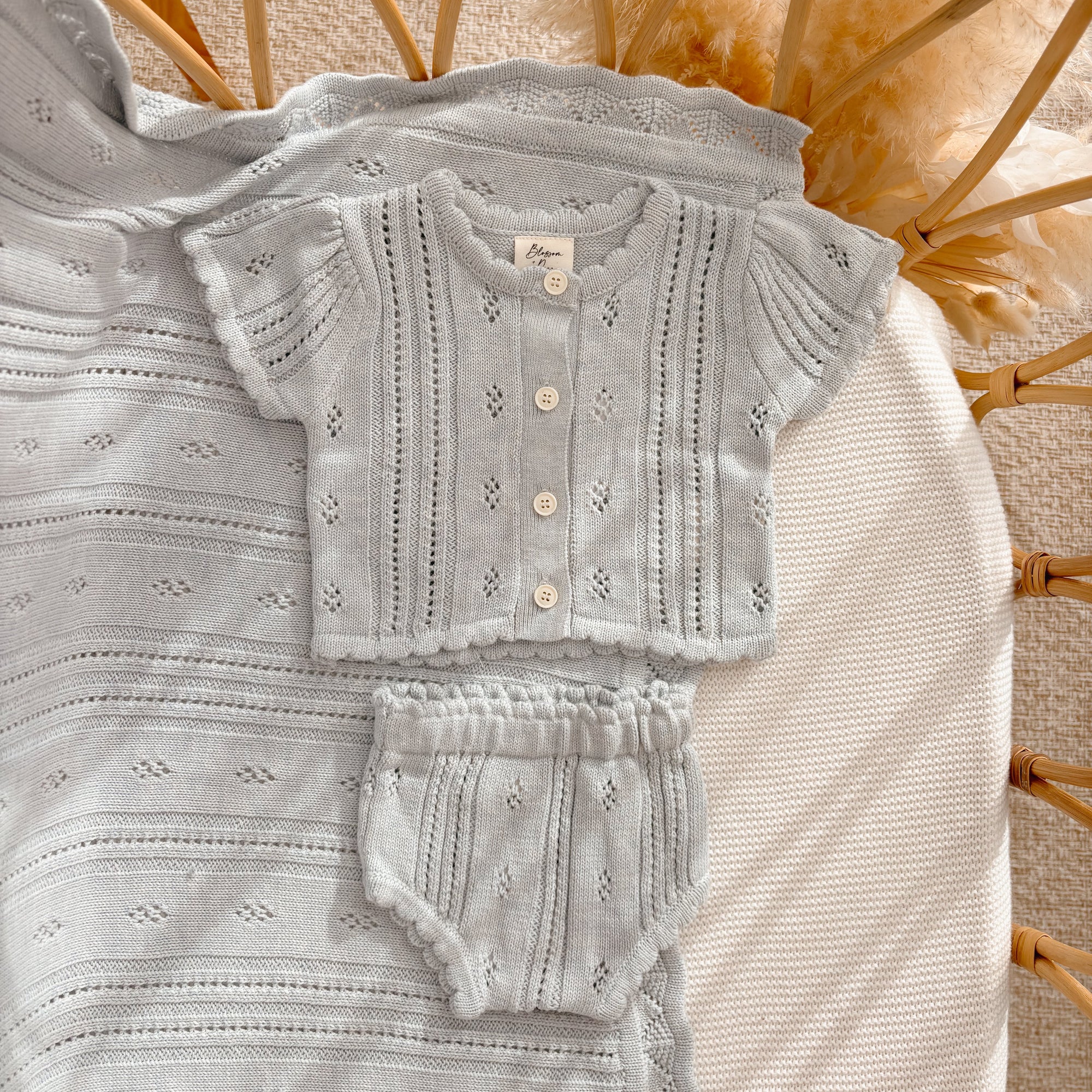 Margot Shortie Set - Powder Blue