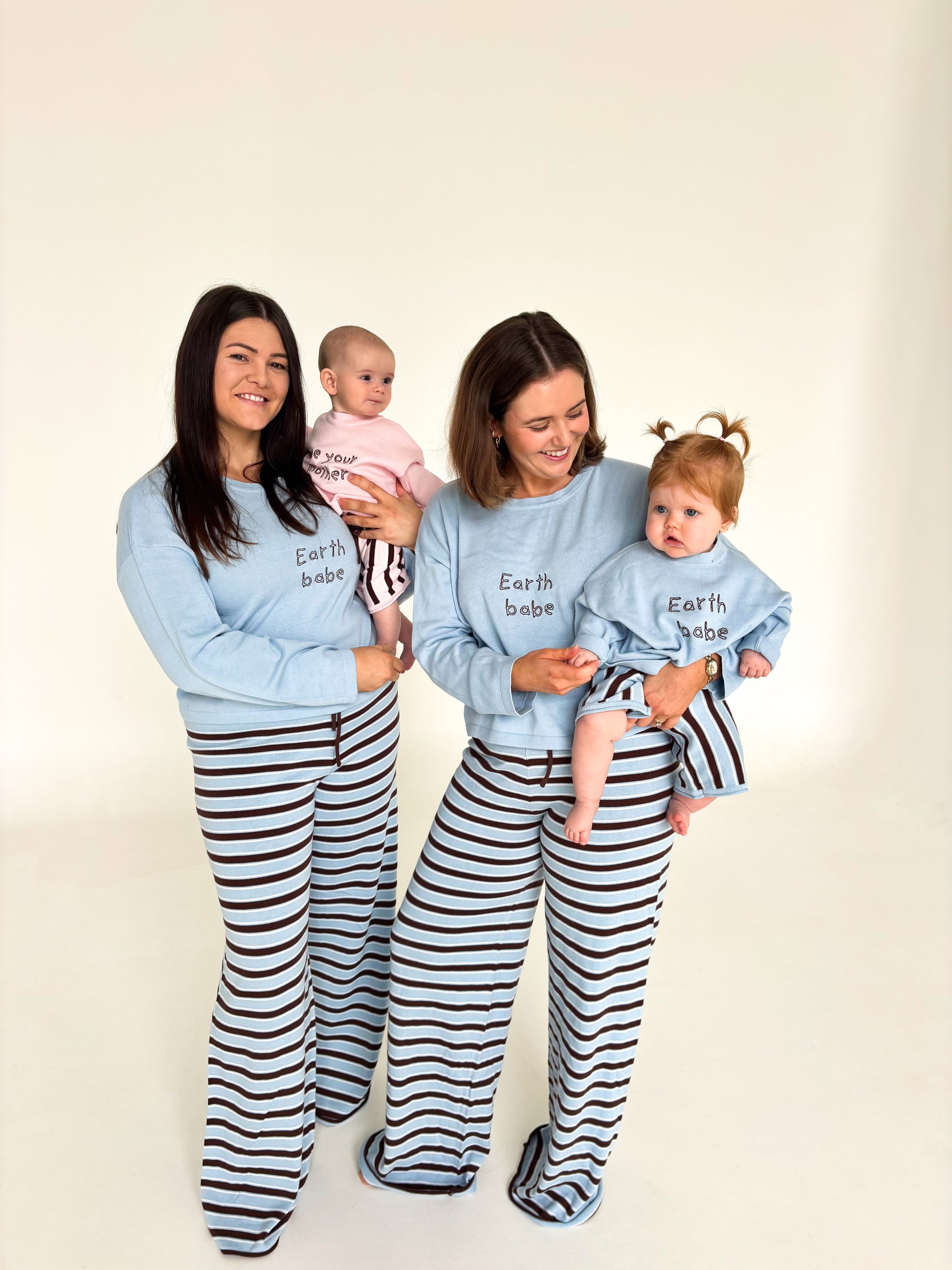 Ladies Mocha Blue Lounge Pants