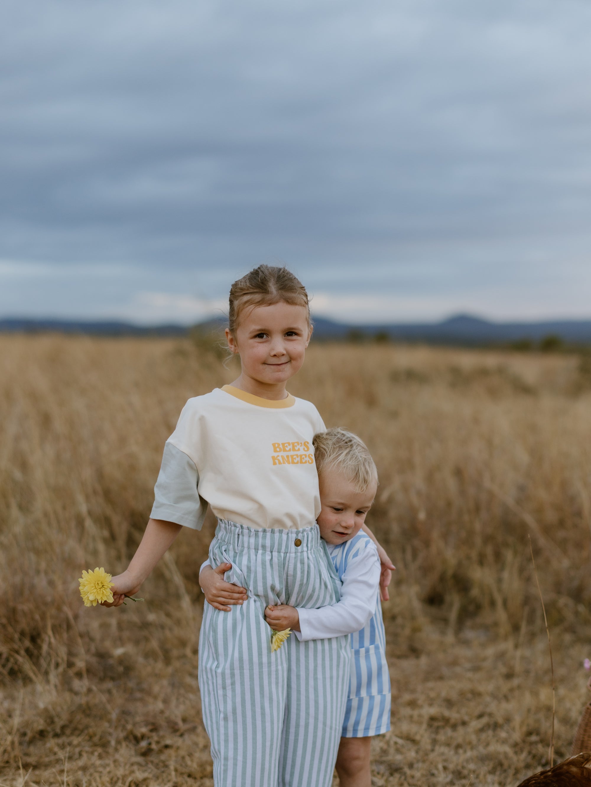 Kids Sage Stripe Pants