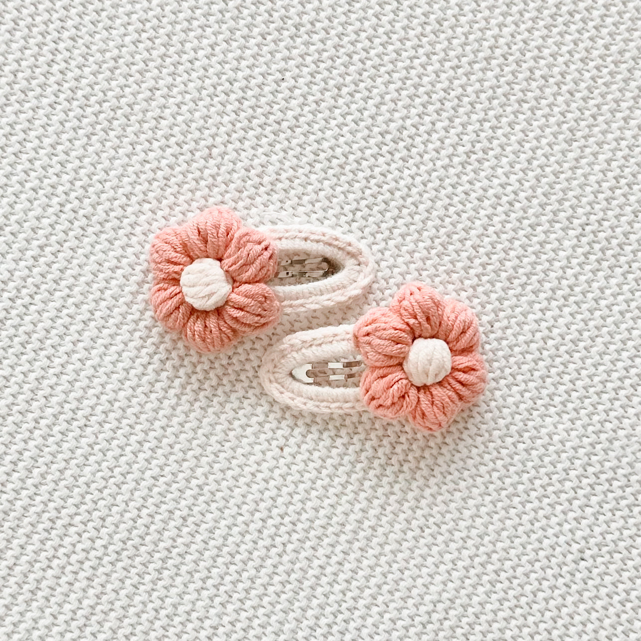 Daisy Crochet Hair Clip - Set of 2